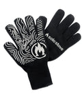High Heat Grill Gloves For Cooking And BBQ, Oven Mitts With Universal Fit, Non Slip Grip, Heat Resistant Up To 450F, Fire Pit And Stove Top Protection, Durable Black Kitchen Gloves For Poking, Refueling And Managing Hot Coals