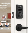 Electronic Keypad Deadbolt For Beefing Up Your Home Security With 50 User Codes And Anti-Peep on modern white door