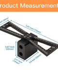 Top Notch Dovetail Jig Wheel Marking Gauge Kit featuring precise black measuring tool with engraved markings