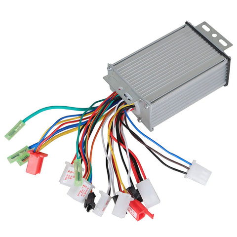 36-48V 350W Brushless DC Motor Speed Controller Replacement for Bicycle E-Bike Scooter with colorful wiring and aluminum casing
