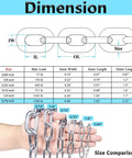 6.5 Foot 5/64 Inch Stainless Steel Chain For Home And Outdoor Use Light Duty Metal Link Chain size chart and comparison
