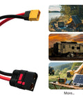 Super Cool Xt60s Male To Qs8 Female Charging Wire Cord For Rc Cars And Quadcopters With Thick Silicone Insulation, 25cm length.