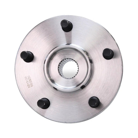 Front Wheel Bearing Hubs Assembly 2 Piece Kit For 1999 2004 Jeep Grand Cherokee 5 lug 3 bolt triangular flange view from above.