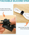 Cable Management Kit With 15 Adhesive Cable Holders 15 Zip Ties 15 Screws 8 Silicone Cord Ties And 8 Adjustable Straps