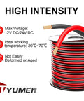 Dope 100Ft 14 AWG Red Black Electrical Wire For LED Strips And Low Voltage Lighting 12V And 24V DC Extension Cord Flexible Cable