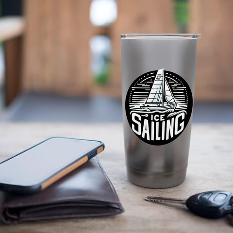 Ice Sailing Thrill Seeker Insulated Stainless Steel Tumbler For Ice Sailors And Yachters, Dual Wall Keeps Drinks Cold Or Hot