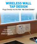 Cruise Ship Ready Must Have Power Strip With Two USB Ports, Non Surge Protector plugged into cabin wall outlet.