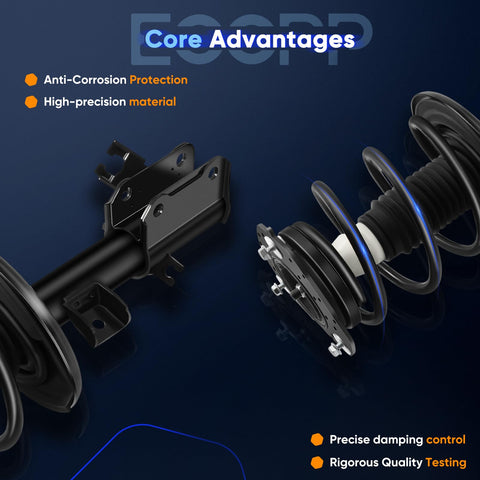 Front Strut Assembly Complete Shock Absorber Kit for Nissan Altima 2007 2008 2009 2010 2011 2012 2013 FWD Excludes Hybrid Set of 2 with anti-corrosion protection and high-precision material.
