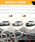Rear Brake Line Kit Three Sixteenth Inch Steel Sixteen Inch With Inverted Dual Connectors And Two Fittings, cars, fittings visible