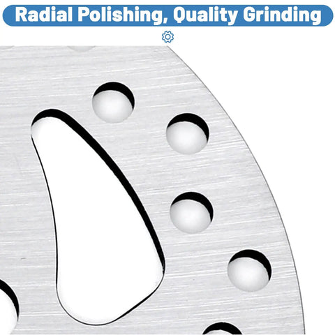Close-up of 140mm 6-Bolt Stainless Steel Bike Disc Brake Rotor For Road, Mountain, BMX And Electric Scooters, Rustproof