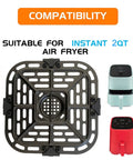 Tough As Nails Air Fryer Grill Crisper Plate Replacement Pan For 2 Quart Mini Oven view showing nonstick surface for easy cooking.