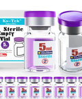 Sterile empty vials with purple flip-off caps, 5 ml, 22x35 mm, 10 pcs, Ks-Tek
