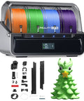Dope Cfs Upgrade Kit For 3D Printers Sweet Multicolor Printing Setup With 16 Color Filament Extruder And Built In Cutter Killer Accessory For K1 Se K1 K1C K1 Max features colorful filament spools and accessories.