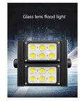 100W 300W LED Flood Light IP66 Waterproof Security Wall Light 6500K with glass lens and double row LED bulbs.