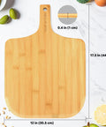 12-Inch Natural Bamboo Pizza Peel Paddle With Easy Lift Tapered Edge For No Stuck Dough Release Eco Friendly Durable Kitchen Tool