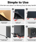Steps for using Heavy Duty 3000 Lb Furniture Dolly with Five Wheel Design 360 Degree Swivel Casters on carpeted floors