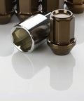 Leggdura Bronze Race-Ready Lug Nuts Set Of 20 12mm By 1.25 Thread Ultra Lightweight Duralumin with closed end and flange lock