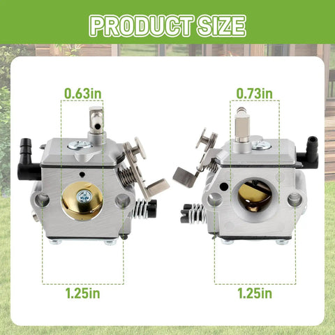 Carburetor Tune Up Kit For Stihl 028 028AV 028 Super Chainsaw With Tillotson HU40 WT16B Replacement showing product dimensions