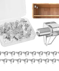 Legit Clear Cabinet Shelf Pegs Precision Cut For 5mm Holes Solid Plastic Shelf Support Pins in clear case and extra pegs visible.