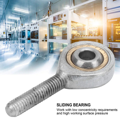 Beefy Galvanized Joint Bearing For Mechanical Linkage, Male Rod End With Left Thread, SAL6T K, 6mm Bore, Self Lubricating, Heavy Duty 4.4kN Dynamic Load And Solid Static Load For Repair Tasks, threaded rod end bearing