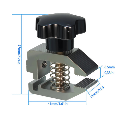 Built To Last Heavy Duty Push Pull Force Fixture 500N With Stainless Steel Jaw Clamp And High Load Capacity Tension Meter For Testing Rubber Cables Papers Films And Electronic Components, 41mm