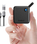 Hand holding UltraFast 256GB External SSD With 2 In 1 USB C Cable, Up To 460MB/s Transfer, Status LED, Portable Storage For USB C Phones