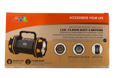 Rechargeable LED Camping Lantern And Flashlight With 4800mAh Power Bank, 8 Light Modes, Waterproof For Outdoor Use, Emergency Ready