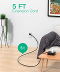 12 In 1 Power Strip With USB C And USB A Ports 8 Outlets 4 USB Ports Flat Plug Wall Mount Surge Protector for 5 ft cord, living room setup