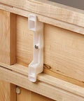 False Front Cabinet Clips Set Of 2 With Screws For Easy Mounting Of False Drawer Fronts And False Cabinet Fronts Installed View