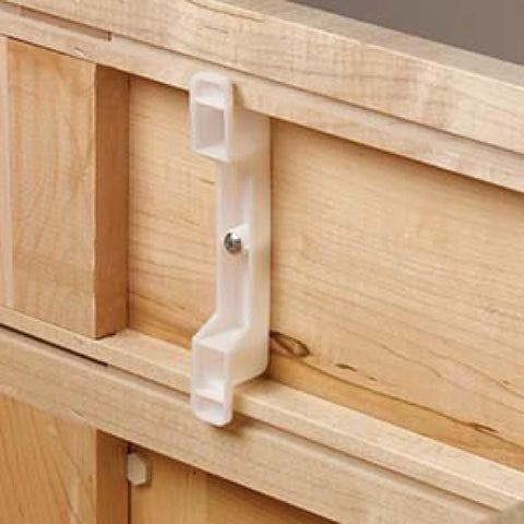False Front Cabinet Clips Set Of 2 With Screws For Easy Mounting Of False Drawer Fronts And False Cabinet Fronts Installed View