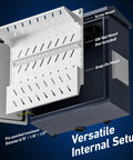 Heavy Duty Outdoor Electrical Box With Built In Thermostat Fan And IP65 Weather Resistant Steel Cabinet showing versatile internal setup.