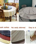 Big Wooden Dining Turntable With 360 Degree Rotation Lazy Susan Style Kitchen Rotating Tray For Dining Tabletop, two settings view