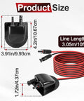 Cable Entry Gland Kit With 10Ft 10AWG Solar Extension Cable And MC4 Connectors Solar Junction Box dimensions diagram