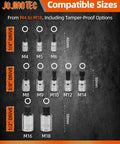 XZN Triple Square Spline Bit Socket Set 10 Piece Metric M4 to M18 in Chrome Vanadium Steel displaying socket sizes and drives.