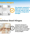 Comparison of rust-free plastic hinges and rusted stainless steel hinges for Cooler Hinges And Screws Replacement Set For Easy Cooler Repair, 4 Pack, Durable Plastic Components, Quick Install, Fits Most Standard Portable Coolers, Budget Friendly Upgrade For Your Cooler.