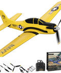 Beginner Friendly RC Plane T28 Trojan Warbird With Aileron 4CH Remote Control 2.4GHz Link Xpilot Stabilization RTF Yellow