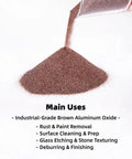 Brown Fused Alumina Blasting Media for Metal Glass and Ceramic Surfaces 80 100 120 220 Grit for Sand Blasters Siphon and Pressure Feed Setups Ideal for Rust Removal and Paint Stripping Prep