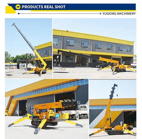 Compact Hydraulic Crawler Boom Hoist System for Industrial Lifting and Building Maintenance at installation site