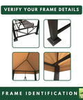 Frame details for Beefed Up RipLock 350 Replacement Canopy Top For Sullivan Point Swing BH15-092-099-01 Beige