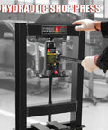 Beefy 6 Ton Hydraulic Shop Press With H-Frame And Adjustable Height, Stamping Plates To Bend And Straighten Parts