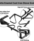 Heavy Duty Cast Iron Burner Grate Replacement Set For Gas Range Four Piece Stove Surface Top Grates Durable Easy To Clean