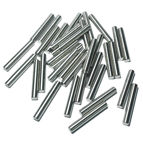 35 Pieces 6mm By 40mm Dowel Pins Set In Stainless Steel 304 For Shelves, Bunk Beds And Wood Projects scattered on surface