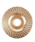 Single disc from Three Pack Woodworking Carving Wheels With 22mm Bore Abrasive Sanding Discs For Quick Wood Shaping Contouring And Detailing.