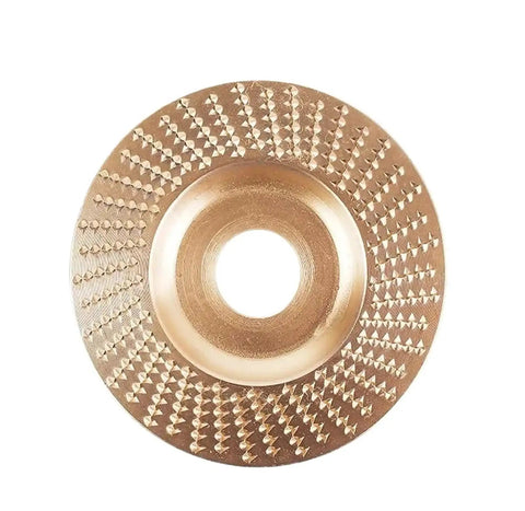 Single disc from Three Pack Woodworking Carving Wheels With 22mm Bore Abrasive Sanding Discs For Quick Wood Shaping Contouring And Detailing.