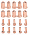 Fresh 20 Pcs Brass Plasma Cutter Consumables Kit With Nozzles And Electrodes includes 10 brass nozzles and 10 brass electrodes.
