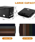 Boss Level Fireproof Multi Layer File Box With Lock Collapsible Portable Office Filing Organizer dimensions and features