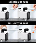 Push To Connect Fittings Kit 1/4 Inch Tube OD To 1/8 Inch NPT Male Quick Connect Assortment guide for tube insertion and removal