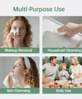 MATERN'ELLA disposable face towels, XL ultra-soft plant-based biodegradable wipes for makeup removal and cleansing