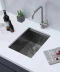 15x19 Inch Undermount Bar Ledge Workstation For Small Kitchen Stainless Steel Single Bowl RV Wet Prep Sink in countertop