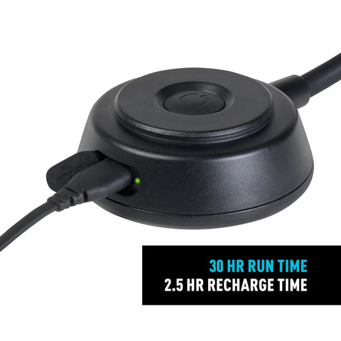 Radiant Flex Rechargeable Lamp With Bendable Gooseneck And Magnetic Base featuring USB-C charging port close-up